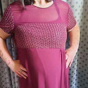 CATERINA COLLECTION Beaded Chiffon Gown XL?